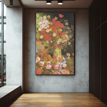 Vase with Flowers Painting Van Gogh